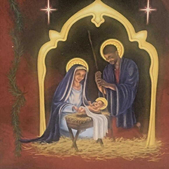 Christmas House Hanging Nativity Wall Décor Christmas Blessings Peace on Earth - Picture 5 of 11